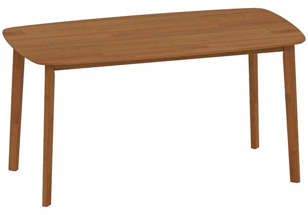 HOMCOM Pine Wood Rectangular Dining Table - Light Brown