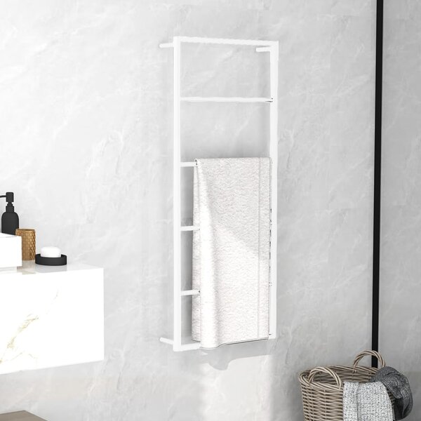 Towel Rack White 45x10x115 cm Steel