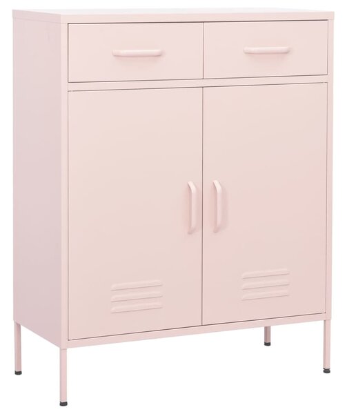 Storage Cabinet Pink 80x35x101.5 cm Steel