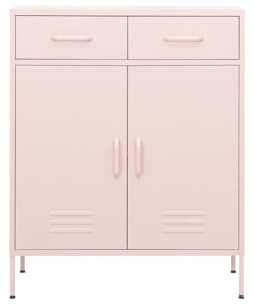 Storage Cabinet Pink 80x35x101.5 cm Steel