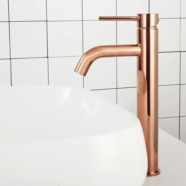 Bathroom faucet Rea Lungo Rose Gold High