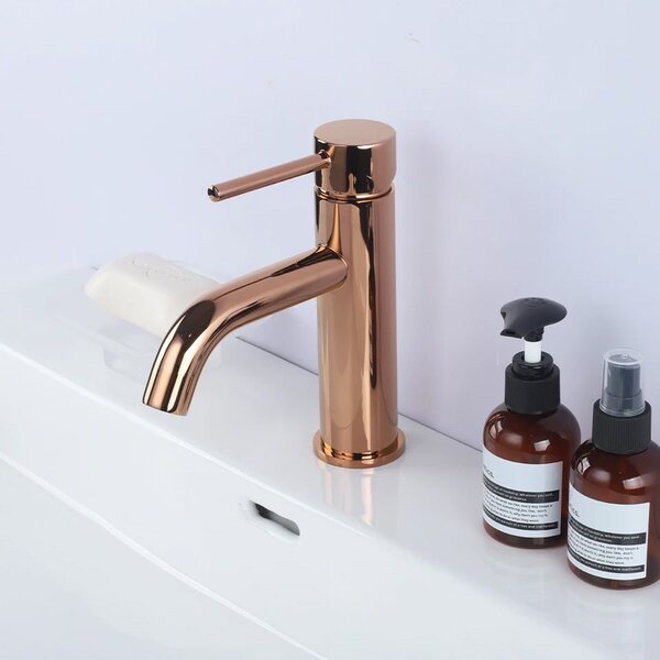 Bathroom faucet Rea Lungo Rose Gold Low