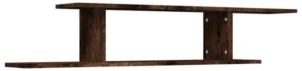 Wall-Mounted TV Shelf Smoked Oak 125x18x23 cm Engineered Wood