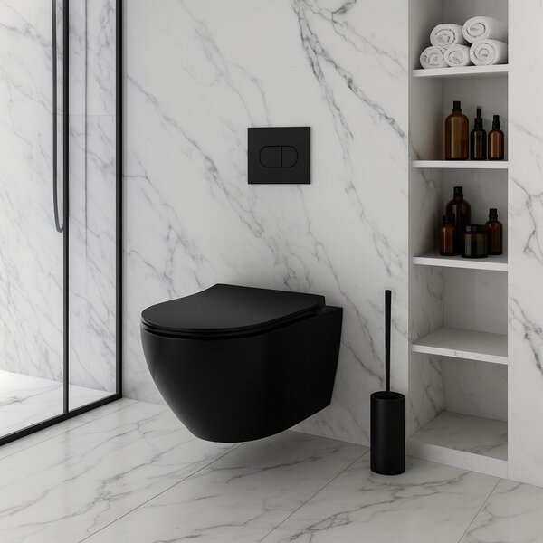 Toilet bowl Rea Carlo Mini Tornado NF BLACK MATT