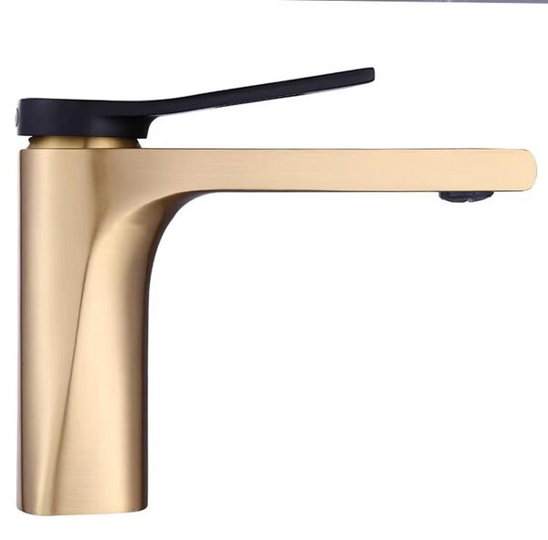 Bathroom faucet REA Soul Gold mat black low