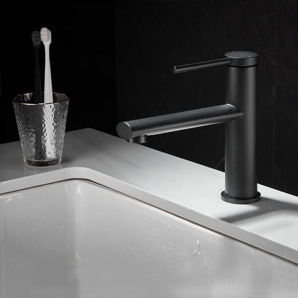 Bathroom faucet Rea Oval Black Low