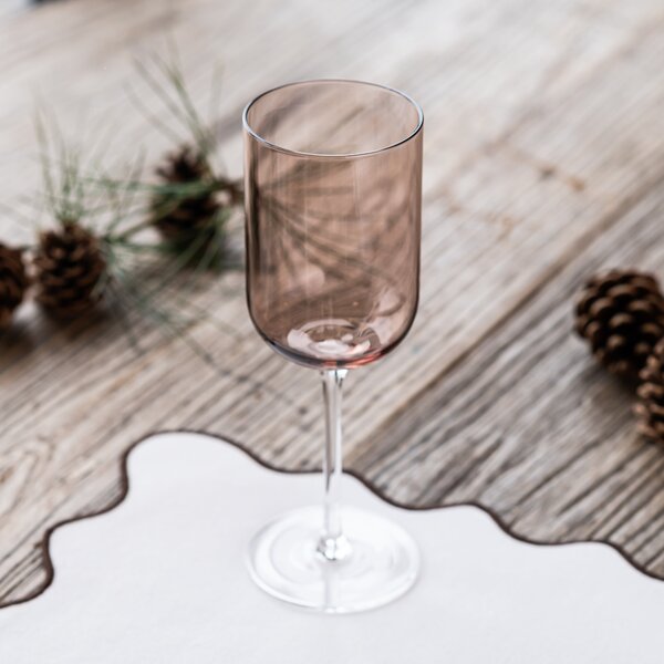 Two-Tone Wine Glass Brown