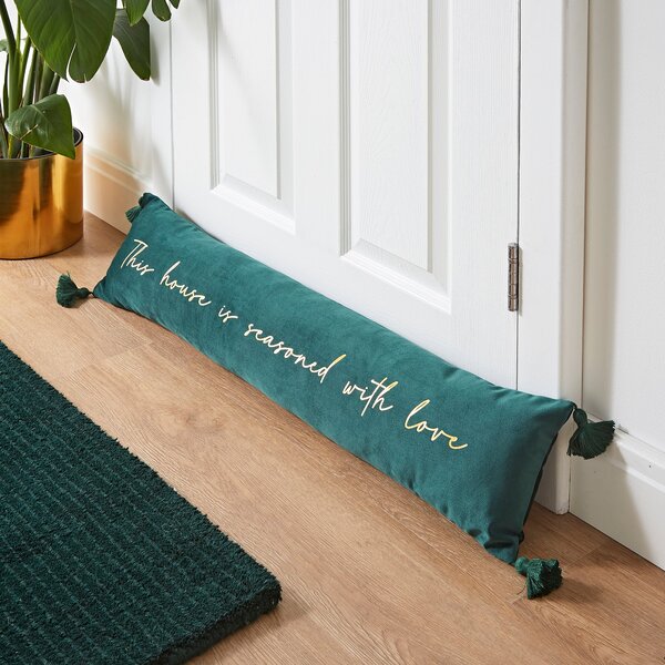 Seasoned with Love Draught Excluder Bottle Green