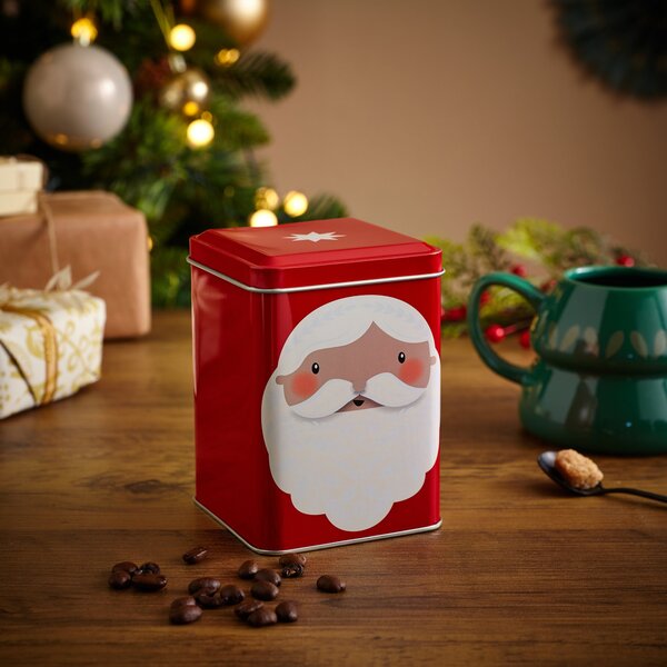 Santa Steel Kitchen Canister Red