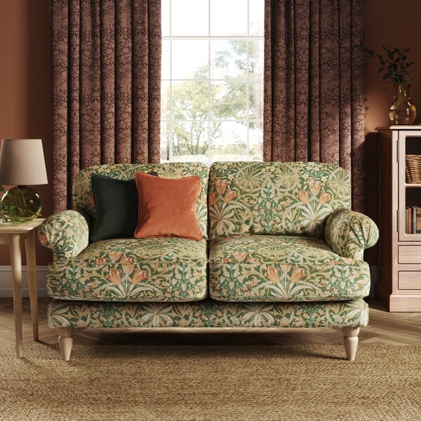 Jolene William Morris Woodland Weeds Print Velvet 2 Seater Sofa Woodland Weeds Fennel