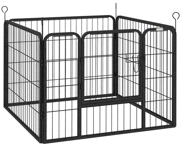 PawHut Heavy Duty Dog Playpen, 4 Panel Puppy Pen, Foldable Dog Kennel Both Indoor Outdoor Use Collapsible Design 82L x 82W x 60H (cm)