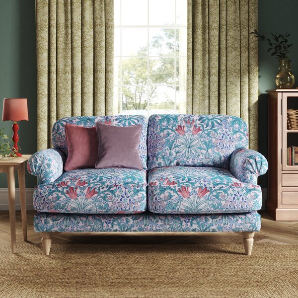 Jolene William Morris Woodland Weeds Print Velvet 2 Seater Sofa Woodland Weeds Peony