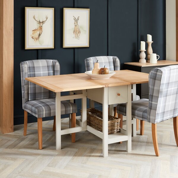 Clifford 2-4 Seater Drop Leaf Dining Table Grey