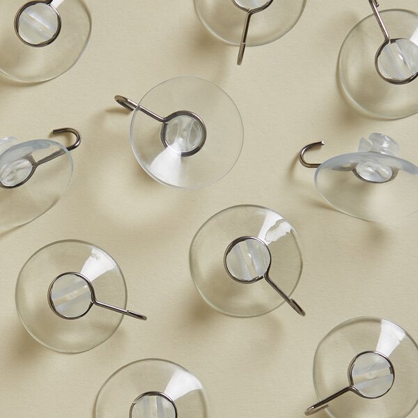 Pack of 10 Suction Hooks Clear