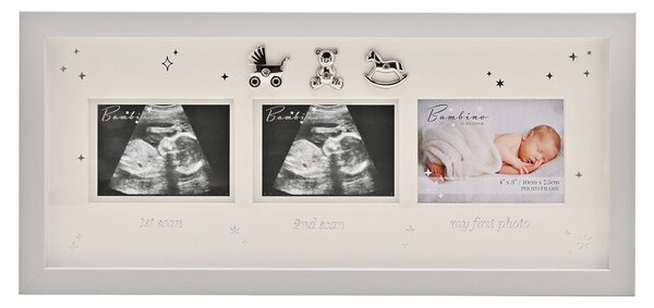 Bambino Baby Scan Grey Multi Photo Frame Grey