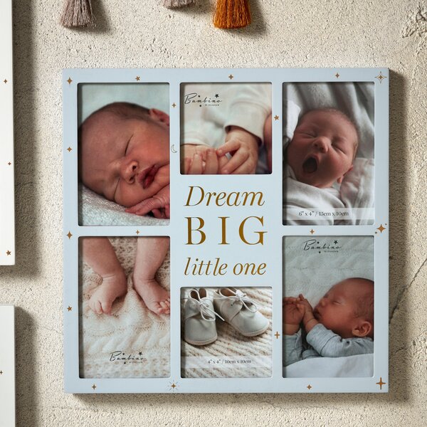 Bambino Dream Big Blue Collage Multi Photo Frame Blue