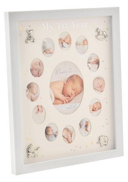 Bambino My First Year Grey Multi Photo Frame Grey