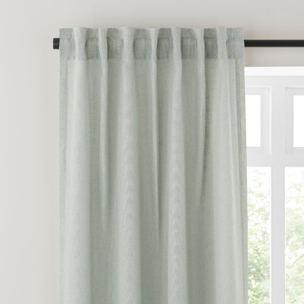 Touch of Linen Unlined Tab Top Curtains Sage (Green)