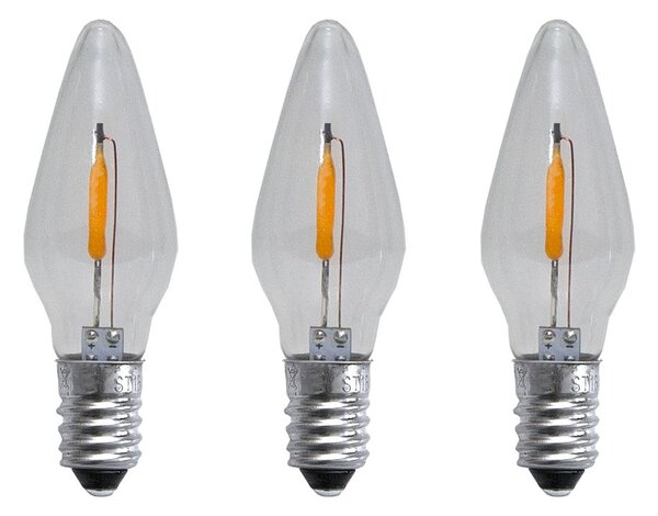 Star Trading Spare lamp E10 LED filament soft glow 3-pack 0.5W 1900K non-dimmable