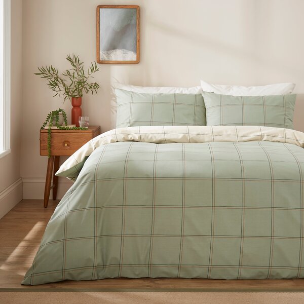 Autumn Check Duvet Cover Set Blue