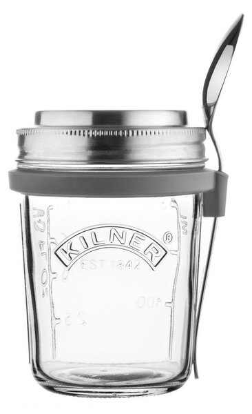 Kilner Breakfast set glass bowl + spoon 0,35 L