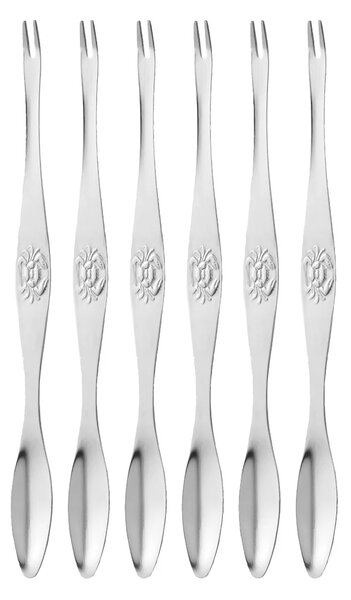 Dorre Skai seafood fork 6-pack Silver