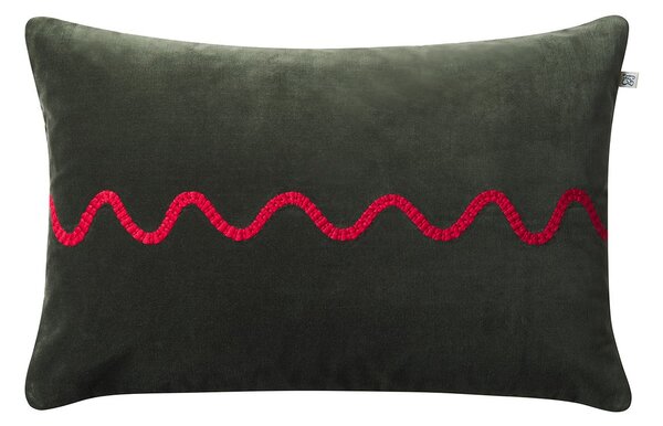 Chhatwal & Jonsson Natu cushion cover 40x60 cm Forest green-red