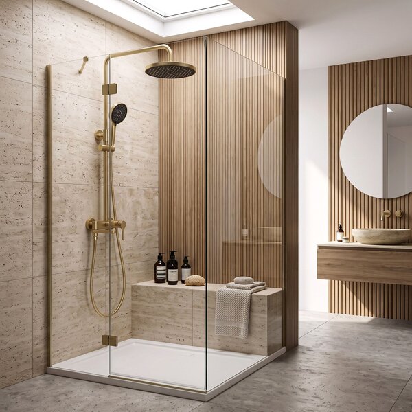 Shower set PREMIUM Rea Maxim Brush Gold