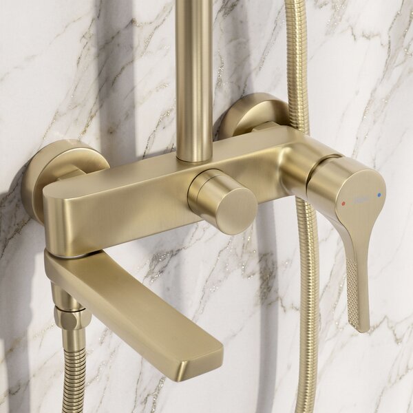 Shower set PREMIUM Rea Maxim Brush Gold