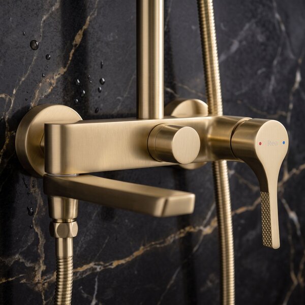 Shower set PREMIUM Rea Maxim Brush Gold