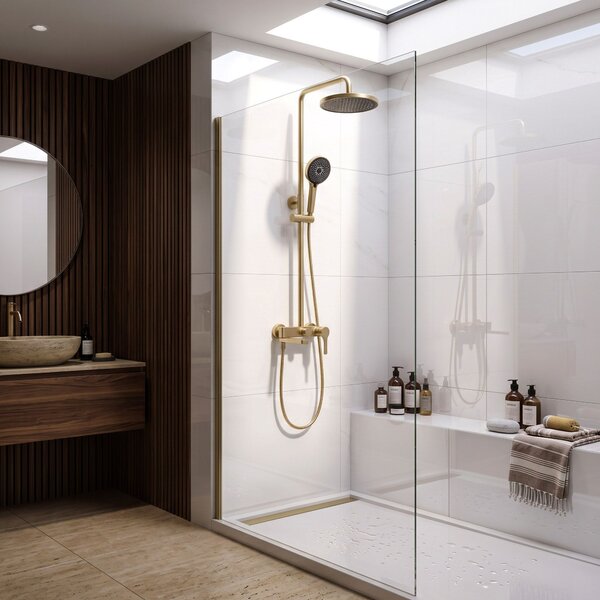 Shower set PREMIUM Rea Maxim Brush Gold