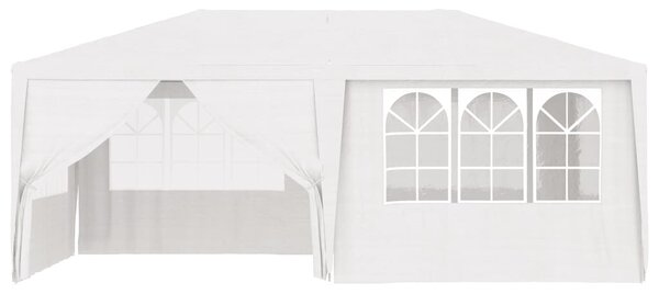 Professional Party Tent with Side Walls 4x6 m White 90 g/m?