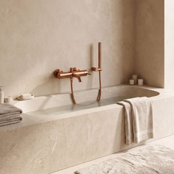 Bathroom faucet Rea Lungo Copper Brush
