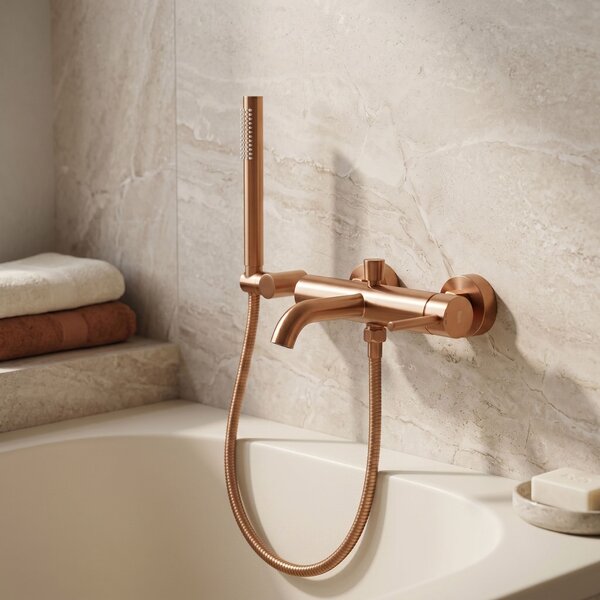Bathroom faucet Rea Lungo Copper Brush