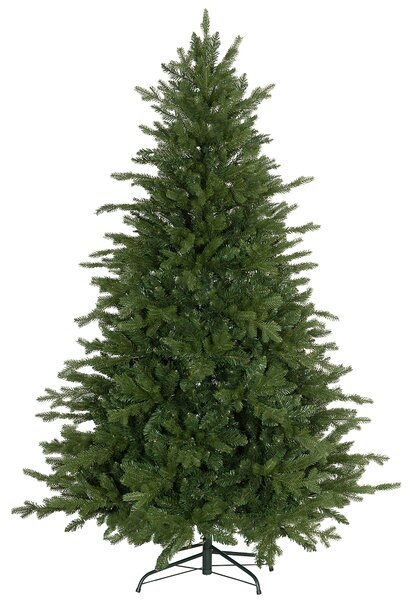 HOMCOM 6ft Artificial Christmas Tree with 1821 Tips, Metal Base, Realistic Hinged Xmas Tree for Home Office, Green