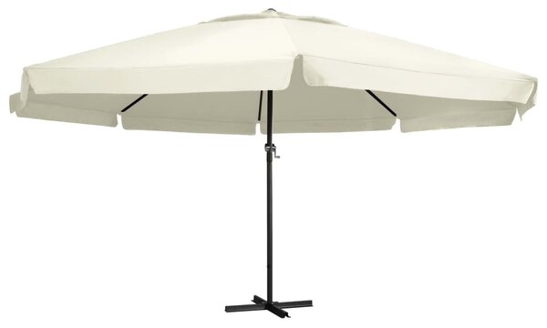 Garden Parasol with Aluminium Pole 600 cm Sand White