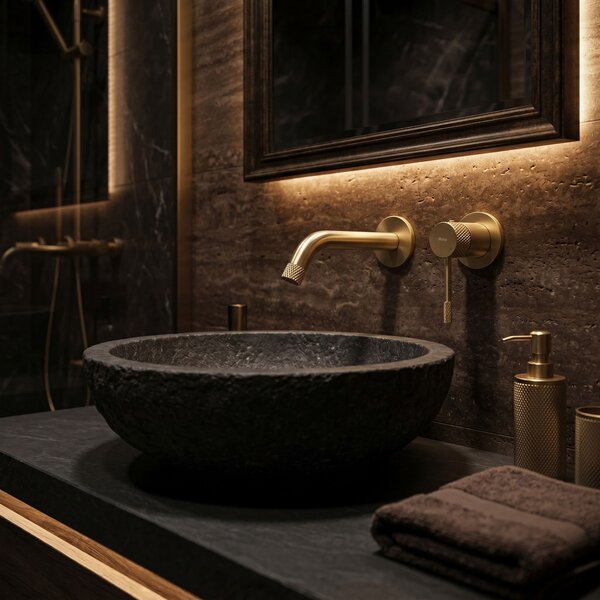 Wall Mounted faucet REA Venti Brush Gold