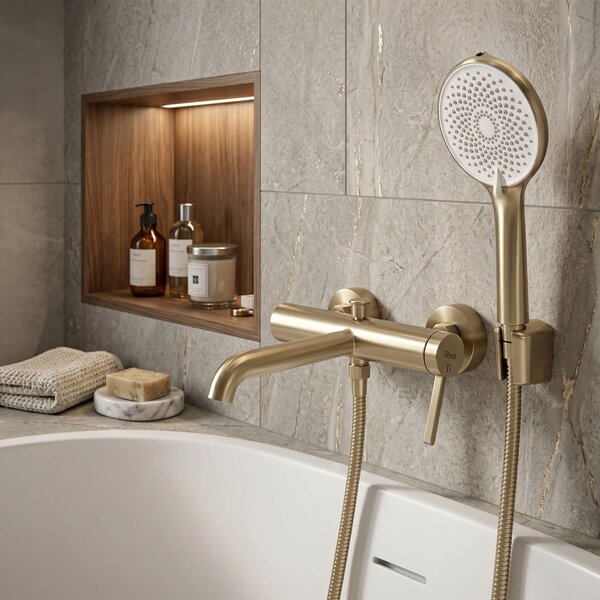 Bath faucet REA Rivo Brush Gold