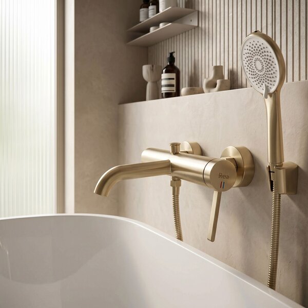 Bath faucet REA Rivo Brush Gold