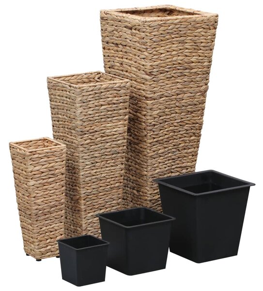 Raised Beds 3 pcs Water Hyacinth Brown