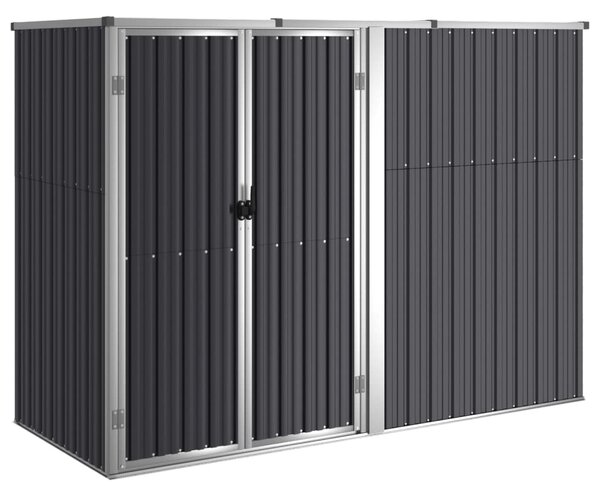 Garden Tool Shed Anthracite 225x89x161 cm Galvanised Steel