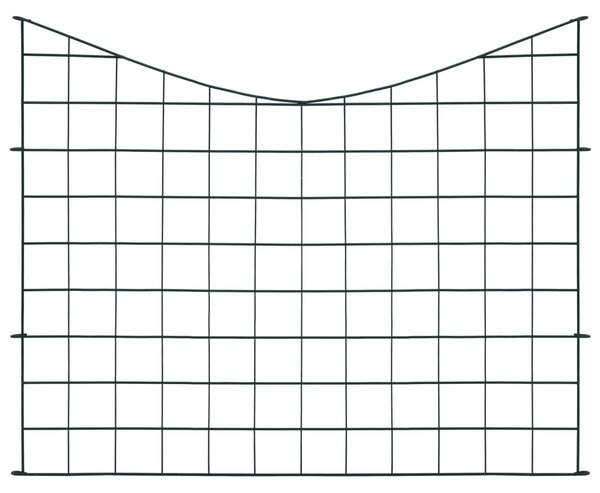 Lower Arch Garden Fence Set 77.5x64 cm Green