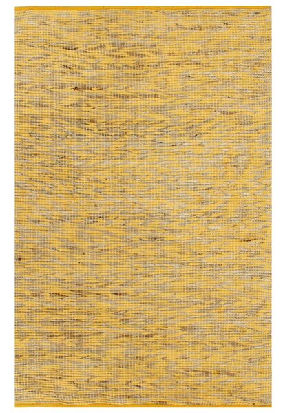 Handmade Rug Jute Yellow and Natural 80x160 cm