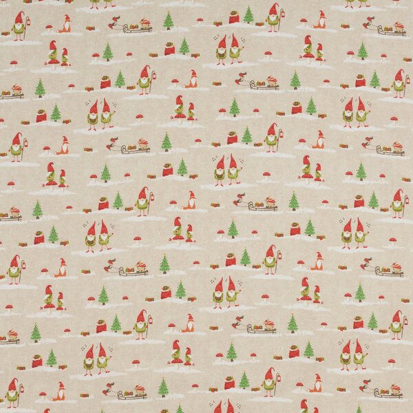 By The Metre Playful Gonk Oilcloth Cream