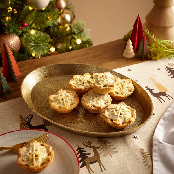 Gold Aluminium Oval Serving Platter Gold