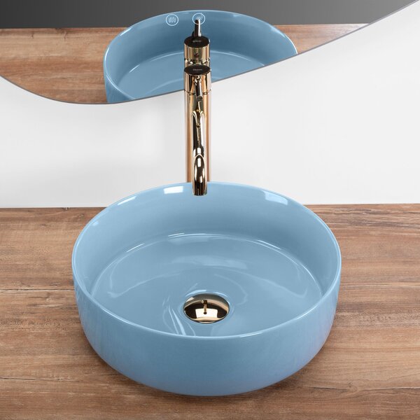 Countertop Basin Rea SAMI L.BLUE SHINY