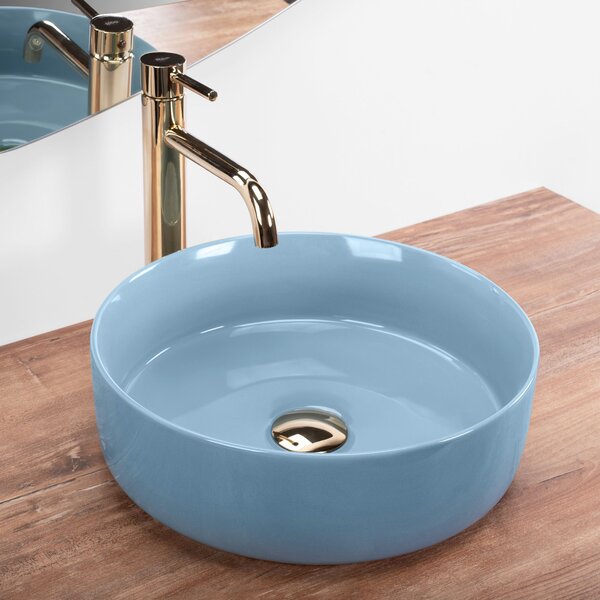 Countertop Basin Rea SAMI L.BLUE SHINY