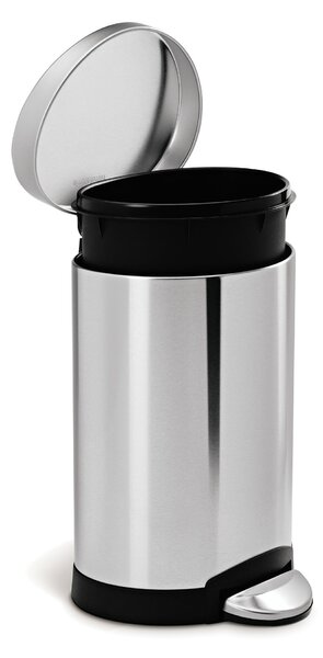 Simplehuman Fingerprint Proof Steel 6 Litre Semi Round Bin