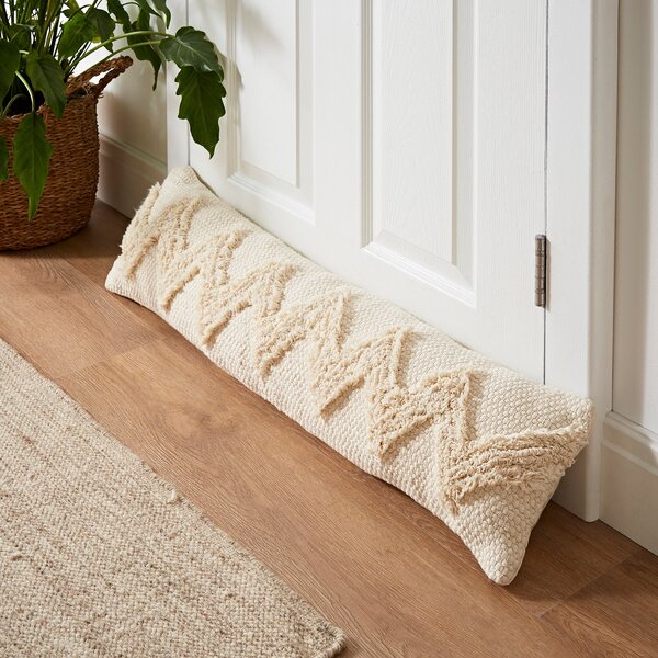 Zig Zag Draught Excluder Natural