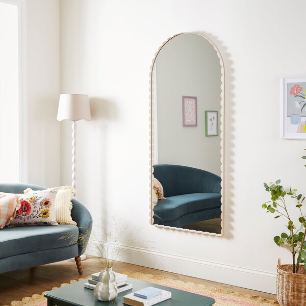 Scalloped Arched Full Length Wall Mirror